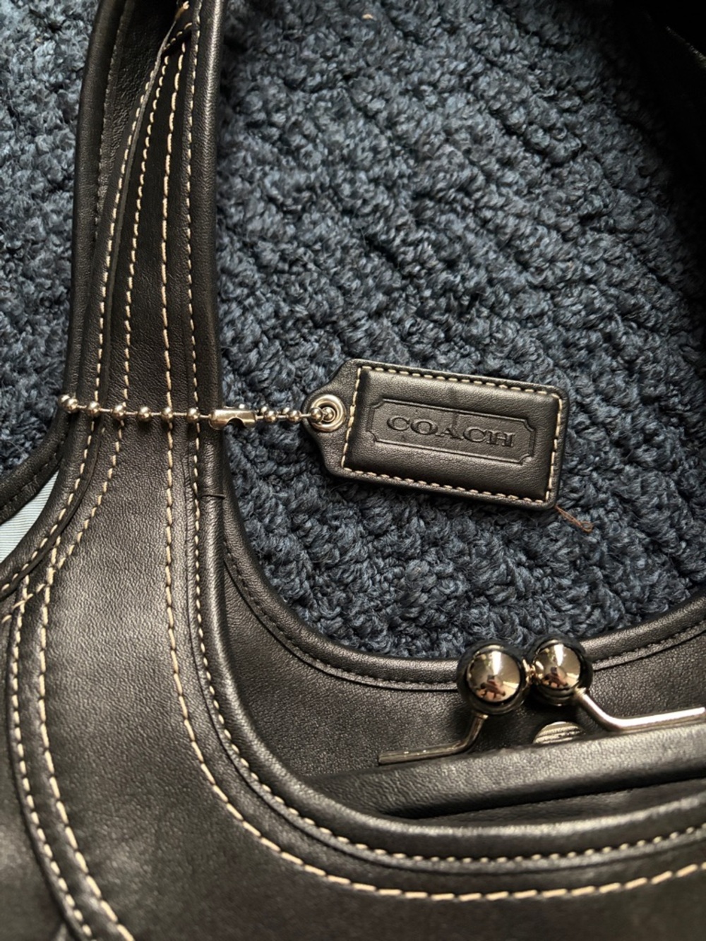 Coach Black Leather Shoulder Bag - Picture 4 of 4